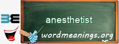 WordMeaning blackboard for anesthetist